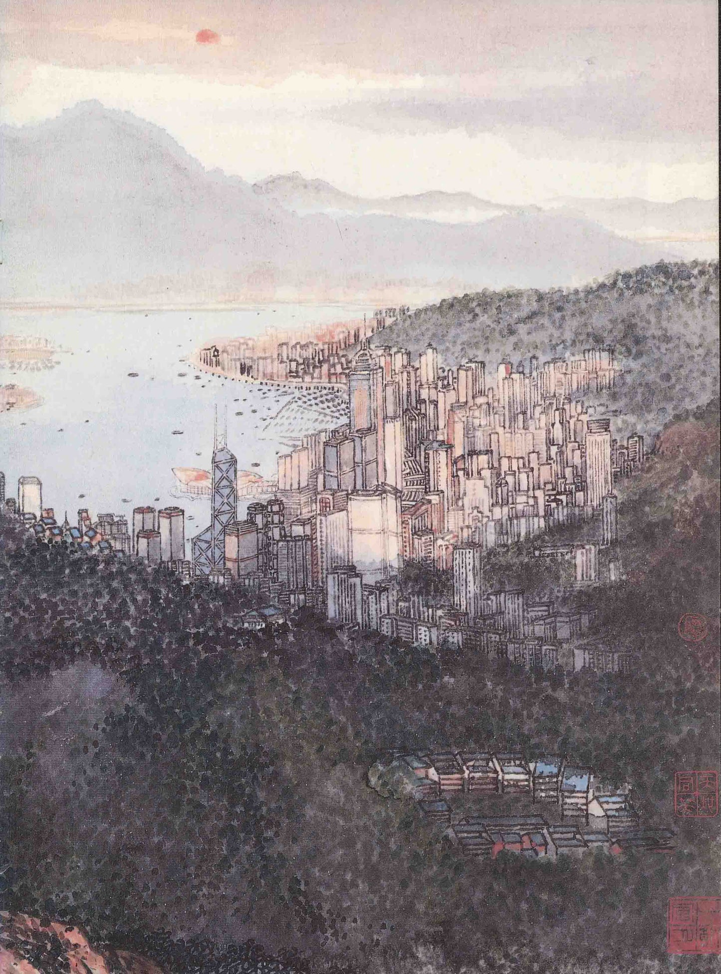 E7 Hong Kong Landscape Paintings by Wu Tai