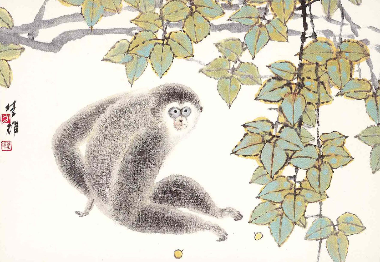 LN2 Greetings Card – ‘Monkeys’ by Fang Chuxiong