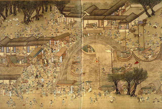 B2 “Qingming Shanghe Tu” a fine copy by Qiu Ying